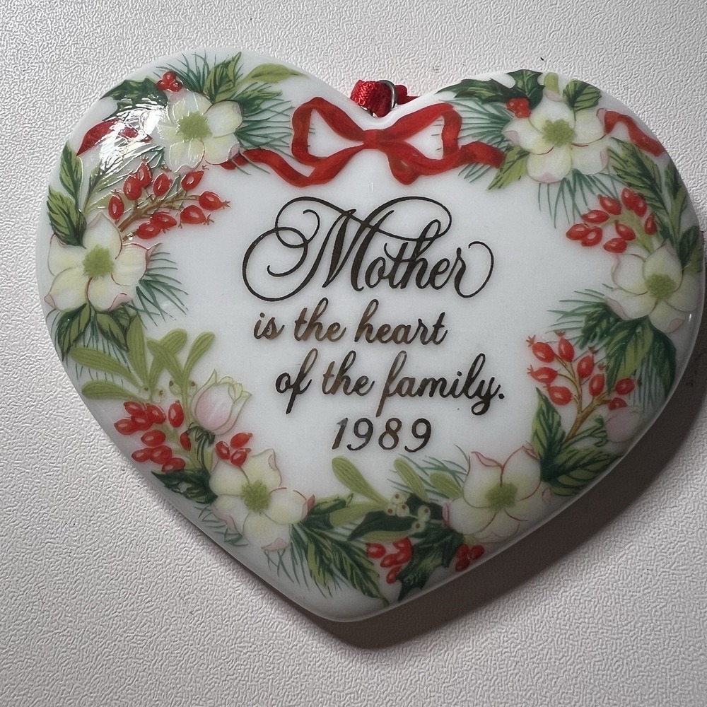1989 Hallmark Keepsake‎ Mother Porcelain Heart Ornament